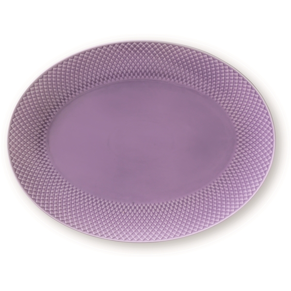 Lyngby Rhombe Color Oval serveringsfat Ljuslila