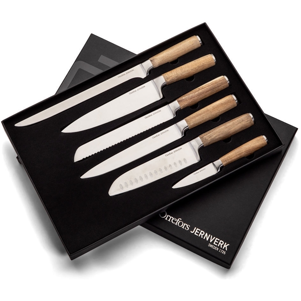 Orrefors Jernverk Knivset Acacia 6-pack