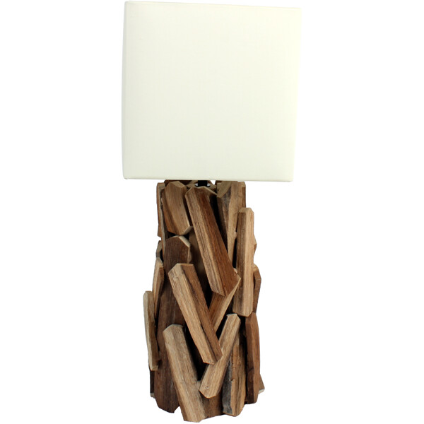 Bordslampa i Teak av drivved
