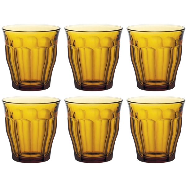 Duralex Dricksglas Picardie Amber 6-pack