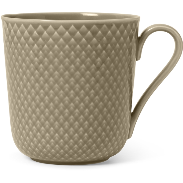 Lyngby Rhombe Earth Mugg med handtag 39 cl