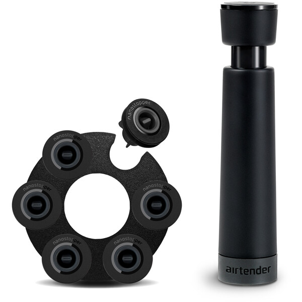 Airtender Vakuumförslutare för vin + 6st stoppers