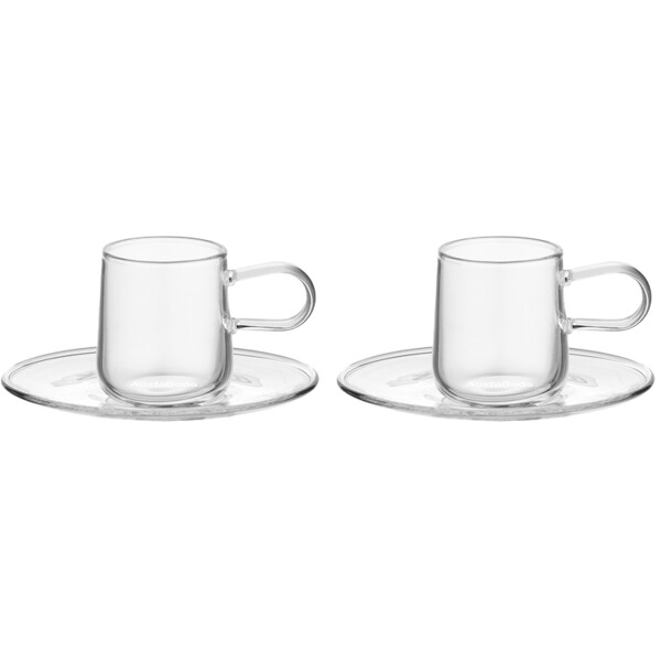 Viva Espressokopp med fat 8cl 2-pack