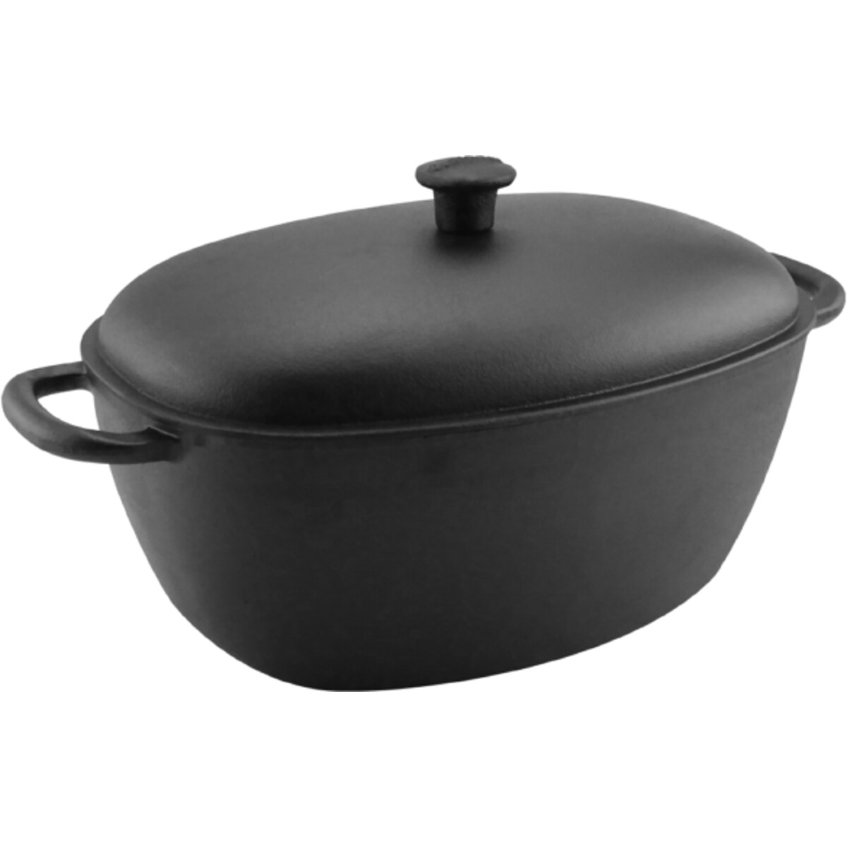 Gjutjärns Gryta oval med gjutjärnlock