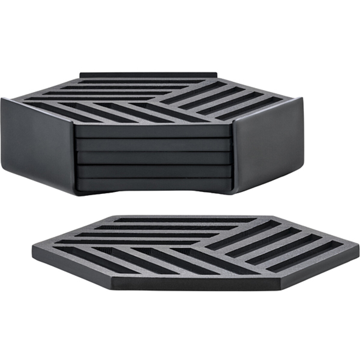 Glasunderlägg Hexagon 6 st